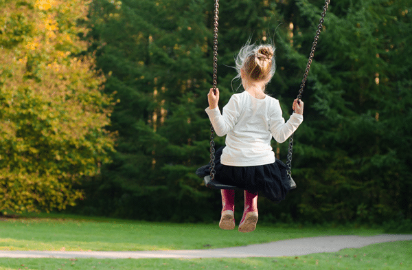 fasd child on swing